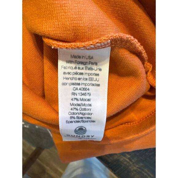 Sundry High Neck cutout sleeveless midi sundress dress Stretchy XL Orange - Picture 8 of 8